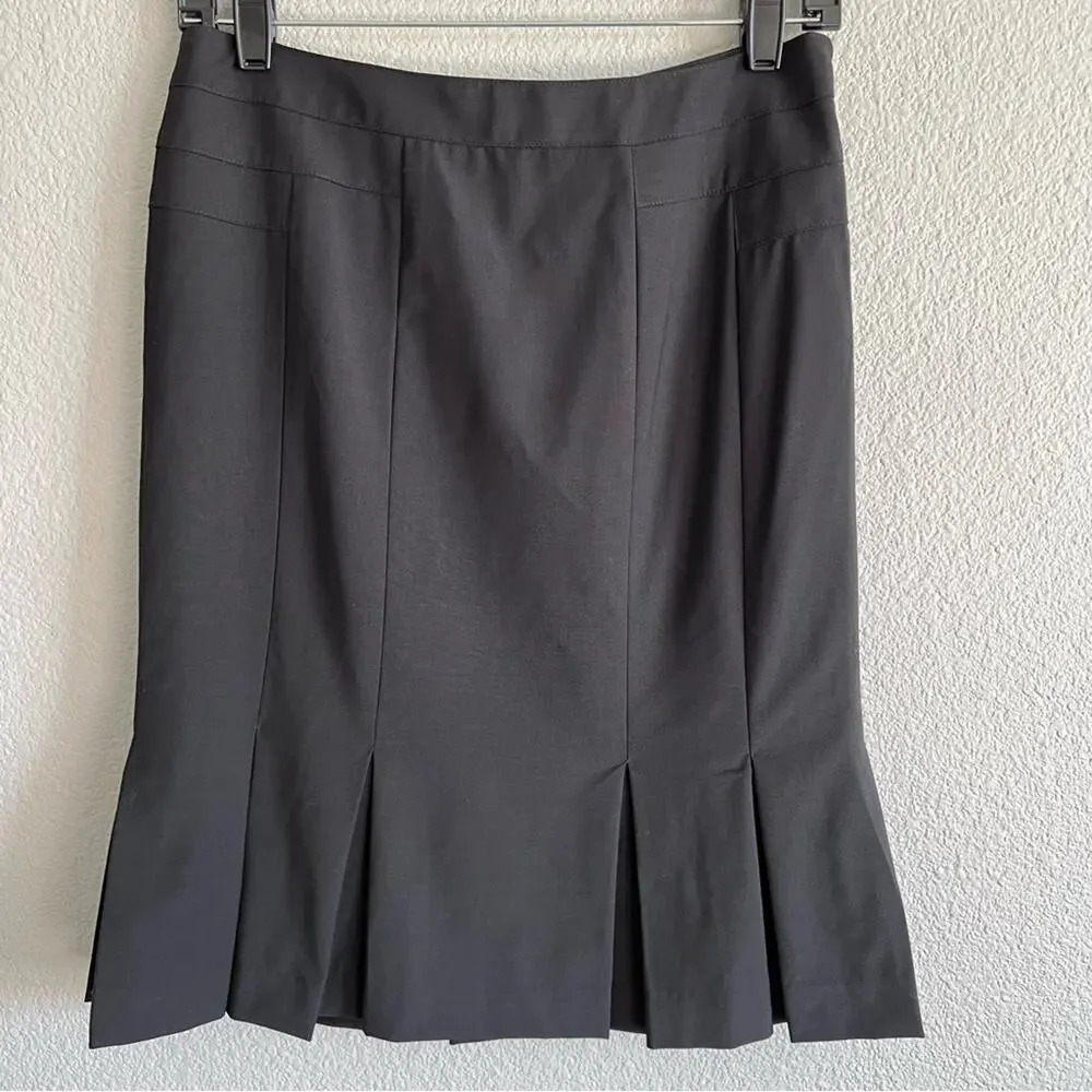Club Monaco Pleated Pencil Skirt Black